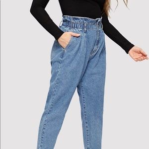 Paperbag Waist Crop Jeans